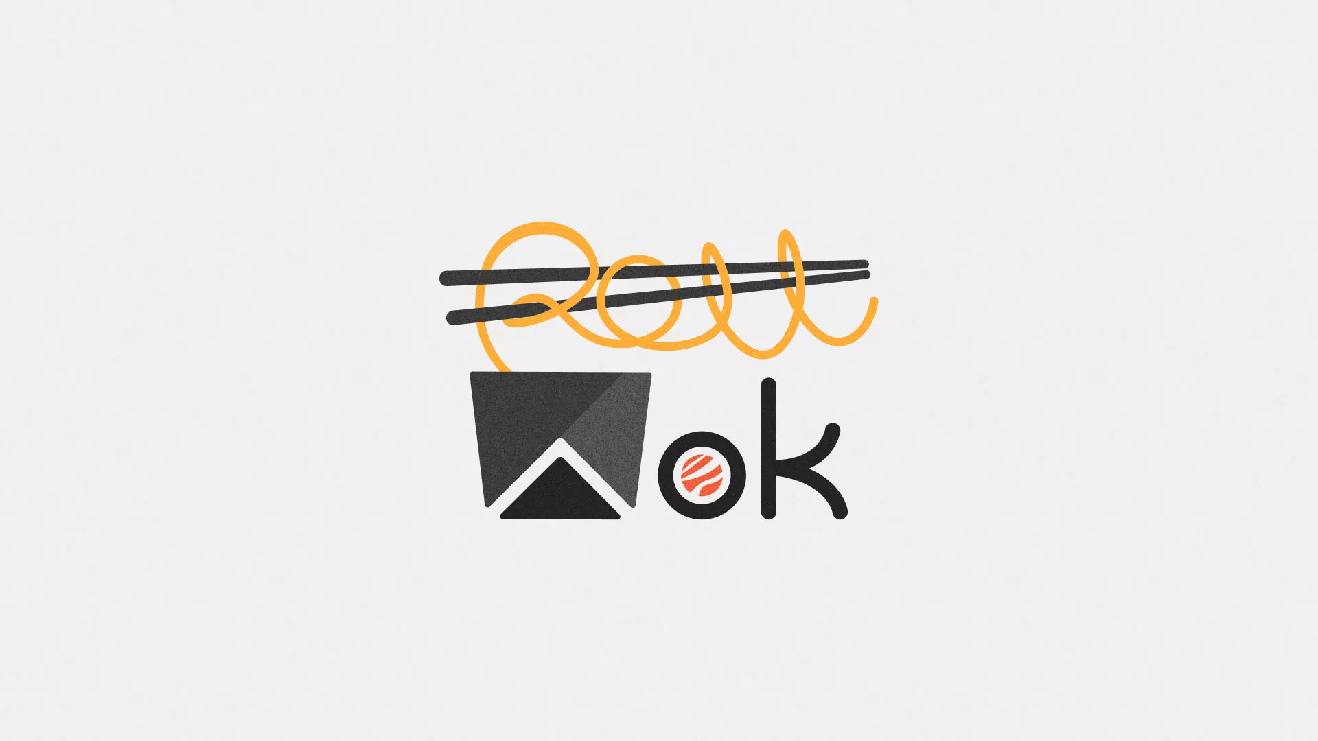 Разработка логотипа суши-бара «Roll Wok Club» в Стародубе